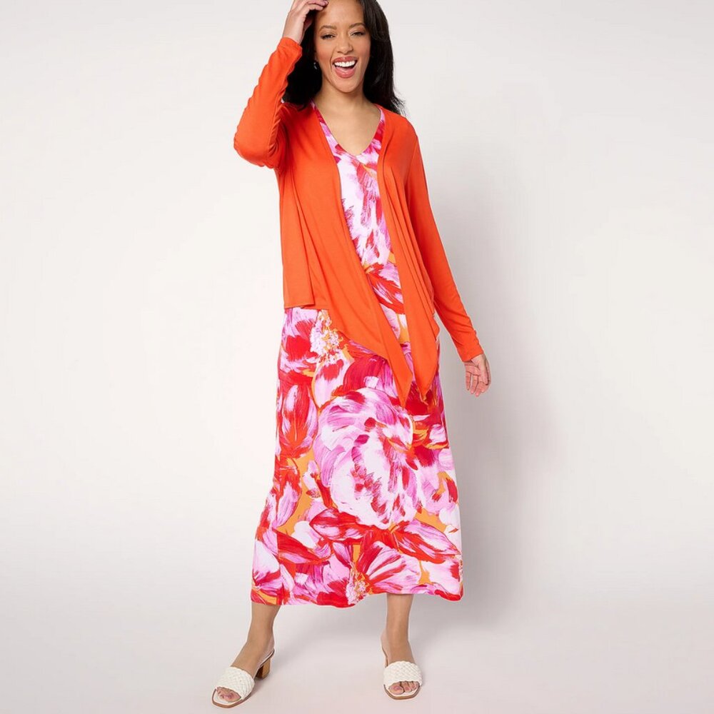 Belle by Kim Gravel Petite Better Together Dress and Shrug Set Size SP N…